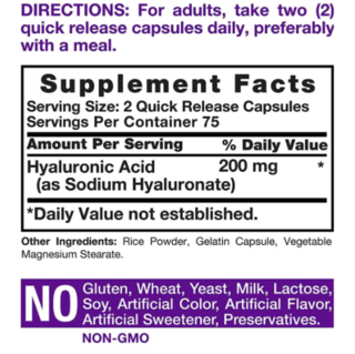 Hyaluronic Acid 200 mg x 150 capsulas - Horbaach - comprar online