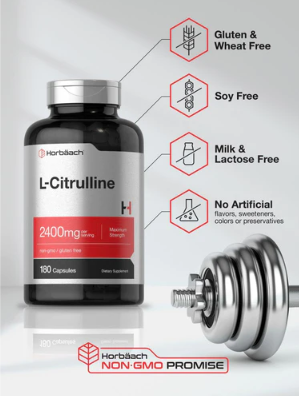 L Citrulline 2400mg x 60 serv - Horbaach en internet