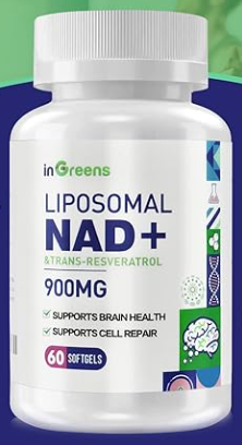 Liposomal NAD+ and trans resveratrol 900 mg x 60 softgels - InGredients