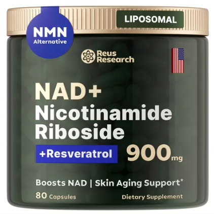 Liposomal Nicotinamide Riboside + Resveratrol 900mg x 80 caps - Reus Research