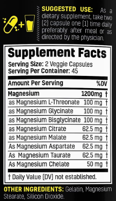 Mag Max 8 Magnesium Complex 1200mg x 45 serv - BlackBull - comprar online
