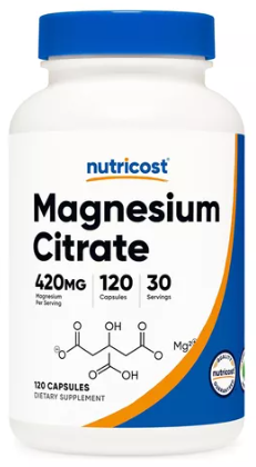 Magnesium Citrate 420mg (120 caps) - Nutricost