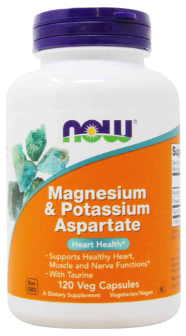 Magnesium & Potassium Aspartate (120 caps) - NOW Foods