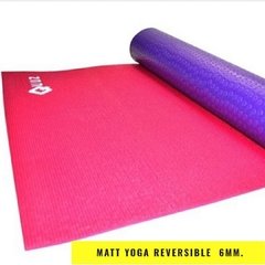Mat Yoga Reversible Antideslizante (6 mm)  1.73Mts x 61cm - MM Fitness