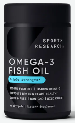 Omega 3 Fish Oil Triple Strenght - 90 capsulas - Sports Research