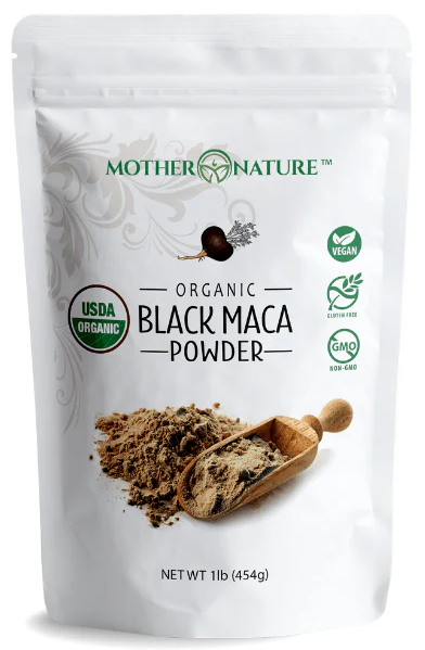 Organic Black Maca Powder (454g) - Mother Nature