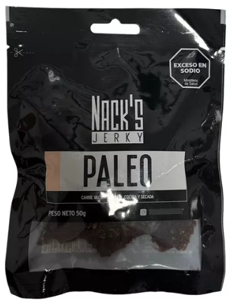 Paleo carne vacuna curada, cocida y secada (30g) - NACKS JERKY