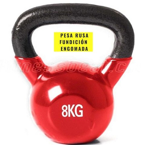 Pesa Rusa Fundición Engomada Importada (8 Kg) - MM Fitness