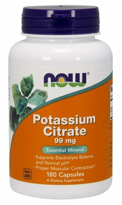 Potassium Citrate 99mg x 180 caps - Now Foods
