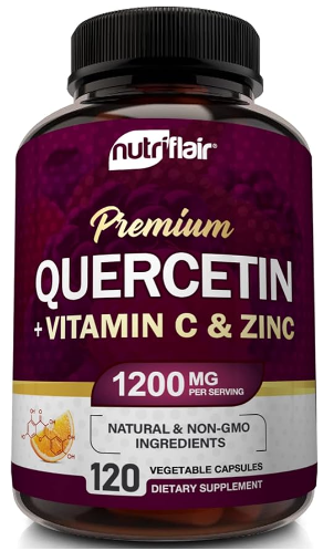 Quercetin + Vita C y Zinc 1200mg x 120 caps - Nutriflair
