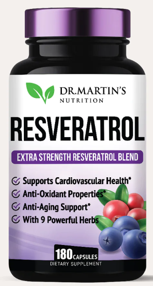 Resveratrol Extra strength resveratrol blend (180 caps) - Dr Martins Nutrition