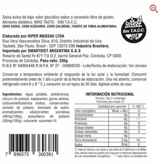 Caramelo (x 335 Gr) - Mrs Taste - comprar online