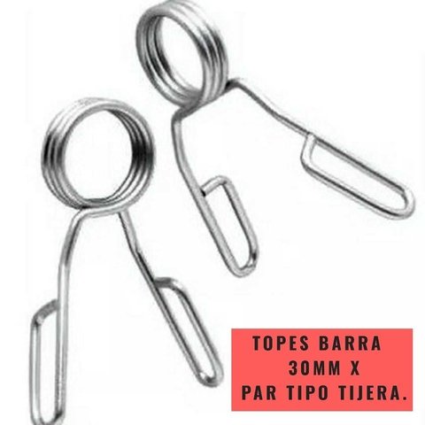 Topes Barra 30 mm tipo tijera (por par) - MM Fitness