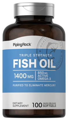 Triple Strength Fish oil 1400mg x 100 softgels - Pipingrock