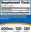 Vitamin B2 Riboflavin (400mg x 120 caps) - Nutricost - comprar online