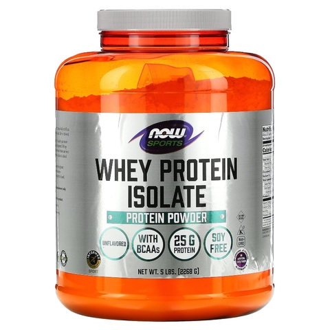 Whey Protein Isolate Powder x 5lbs - Now Sports
