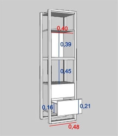 Columna 2 cajones 4205 - OLMO/EVEREST - VHome