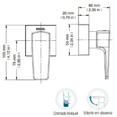 Acabamento para Registro Docol Lift 1/2, 3/4 e 1" - comprar online