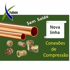 Conector Latão Metal Cobre 22mm X3/4" Compressão Para Tubo De Cobre - comprar online