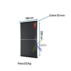 Imagem do Placa Aquecedor Solar Inox Vidro Temperado Unisol 1,0X1,0 a 2,0X1,0