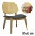 Sillón Butaca Baltic Natural Respaldo Wood De Tela Símil Lino - comprar online