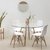 MESA EAMES DE VIDRIO + 4 SILLAS EAMES BLANCO - comprar online