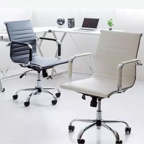 Sillon Oficina Gerencial Escritorio Aluminium Eames Pc Cuota Color Negro