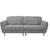 SILLON ALVAR GRIS CLARO DE TRES CUERPOS + 2 ALMOHADONES