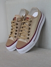 SNEAKERS ALL STAR LONA BEIGE BASE ALTA - comprar online