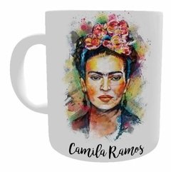 Caneca Frida Kahlo Personalizada Com O Nome Porcelana