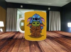 Caneca Mestre Yoda E Stitch