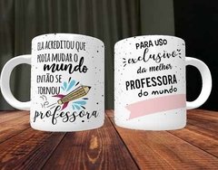 Caneca Presente Professora Personalizada Com Nome