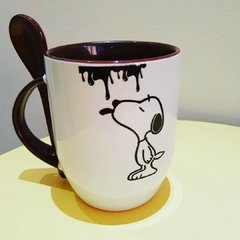 Caneca com colher Snoopy