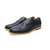Zapatos Oxford en Cuero Azul Oscuro