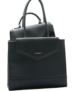 Bolsa Chenson Kit com 2 Bag Dupla 3484217 Cinza - Lilac Modas Bolsas e Acessórios 