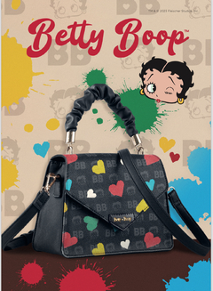 Bolsa Mini Baú Betty Boop BP2902 PRETO/COLORIDO - loja online