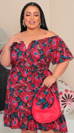 Vestido Feminino Plus Size Ombro a Ombro Maju na internet