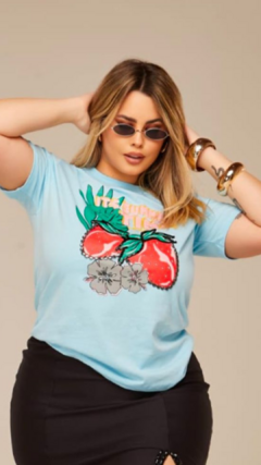 T-shirt Feminina Plus Size Summer Time - Clau Amorim Store