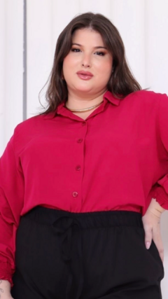 Camisa Feminina Plus Size Maroca