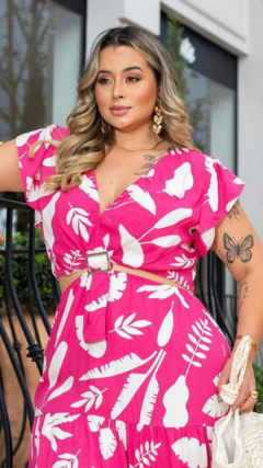 Vestido Midi Feminino Plus Size Paradise - Clau Amorim Store