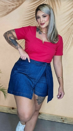 Shorts Saia Feminino Plus Size de Tencel - comprar online