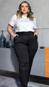 Calça Feminina Plus Size Bella com Cinto