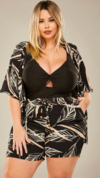 Trijunto Feminino Plus Size Estampado Giselle