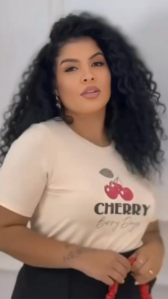 T-shirt Feminina Plus Size Cherry - comprar online