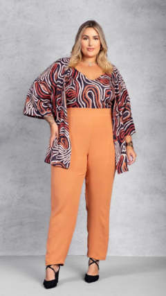 Conjunto Feminino Plus Size Kimono Estampado