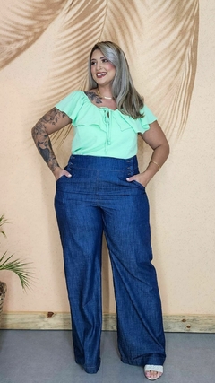 Calça Feminina Plus Size Pantalona de Tencel - loja online