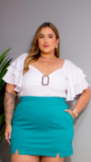 Blusa Feminina Plus Size C/ Babados