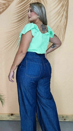 Calça Feminina Plus Size Pantalona de Tencel na internet