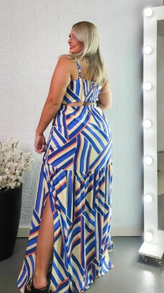 Vestido Longo Feminino Plus Size Print - comprar online