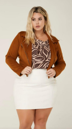 Jaqueta Feminina Plus Size de Suede - comprar online